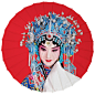 毕六福油纸伞 京剧脸谱