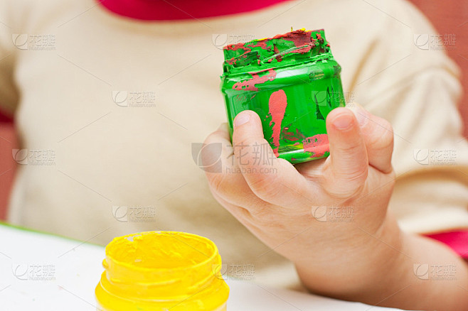 绿色用手指画