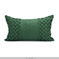 致悦家饰现代简约样板房设计师抱枕沙发靠包绿色皮绒手工编织枕-淘宝网
