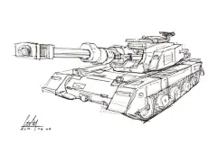 坦克线稿