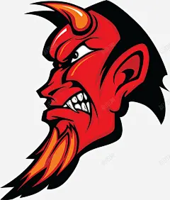 有山羊胡的恶魔头像 平面电商 创意素材