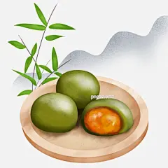 中国风一盘青团装饰图片大小2000x2000px 图片尺寸2.52 MB 来自PNG搜索网 pngss.com 免费免扣png素材下载！糕点#国风#祭祖#美食#美食插画#木盘#青团#清明节#山#手绘青团#团子#中国风#竹叶#