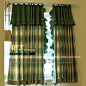 宜家英伦风格/美式乡村 加厚棉麻色织格子 绿色格子系列 窗帘定做-淘宝网