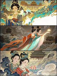 古风插画 | 女娲补天，仙女图～ - 小红书