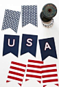 Free Printable USA Banner for the Fourth of July via @PagingSupermom.com.com.com.com.com.com--love this!