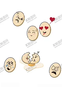 卡通鸡蛋装饰图案 【酷图网】鸡蛋,蛋碎,表情包,鸡蛋表情,mbe,图案,卡通,装饰图案