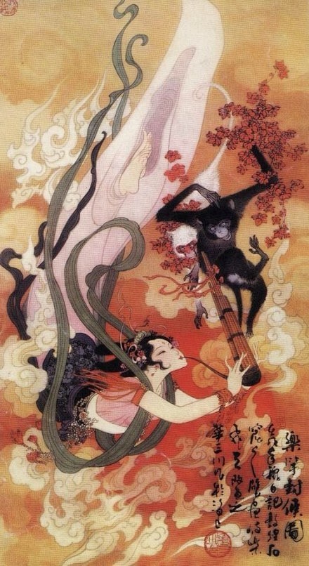 「惊／鸿」___华老可说是＂新美人画＂先...