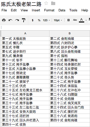 陈氏太极老架二路