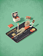 Editorial illustrations for Poste Italiane : Editorial illustration for Poste Italiane