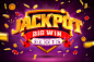 casino game game design  JackPot logo mobile Slots text effect text st