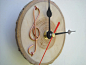 Wall Clock with Copper Violin Key, Violin, Guitar, Violin Note, Musical Pentagram, Piano, Jazz, Rock