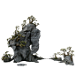 奇山礁石-免抠PNG透明素材@两秒视觉