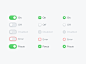 组件（开关，复选框和收音机）接口单选按钮复选框开关ux组件草图设计简单ui清洁