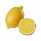 切开的柠檬2 @到位啦UI素材 80款水果食品厨具3D图标模型