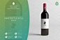 红酒葡萄酒瓶包装瓶子标签展示效果图VI智能图层PS样机素材 Wine Bottle LG Mock-Up 1 V2 - 南岸设计网 nananps.com