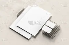 企业身份文具模拟孤立在现代风格的背景。模拟品牌身份。三维演示