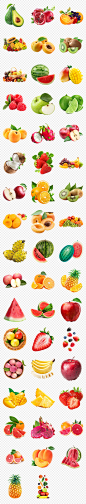 多种水果素材水果集合水果海报素材背景图片PNG