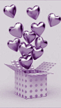 其中包括图片：Heart box cool colour wallpaper background