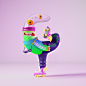 36daysoftype 3D 3dcharacter 3Dillustration Character characterdesign I (8)