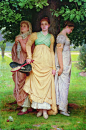 LARGE SIZE PAINTINGS: Charles Edward PERUGINI A Summer Shower 1888