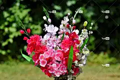 束鲜花 美丽的花朵 百合花 玫瑰 花壁纸 花卉背景 花 丰富多彩的