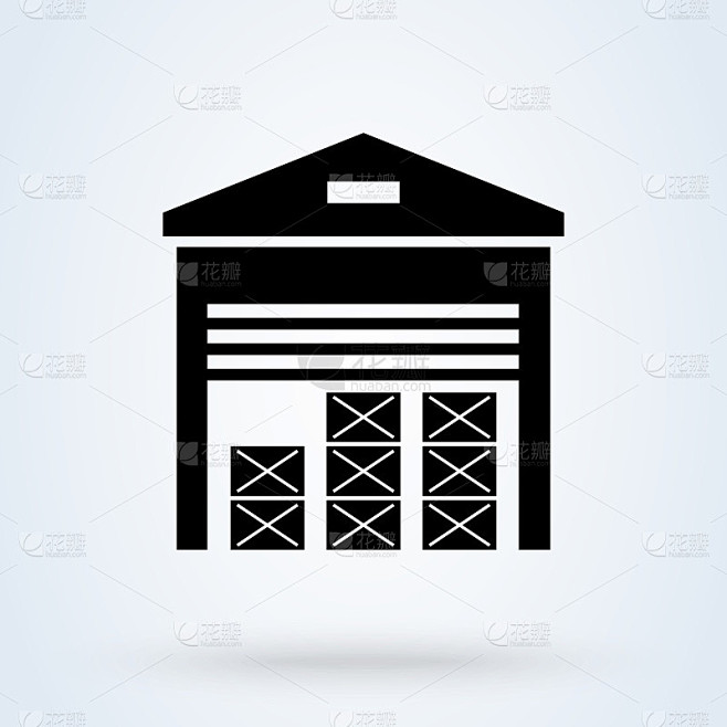 仓库。vector简单的现代图标设计插图。
