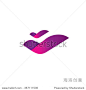Rose flower, two birds flying logo template abstract identity element. Natural fluid elegant wave ribbon. Purple violet wings icon. Beauty tick or checkmark emblem, image design concept image