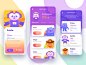 Game User Interface - Exploration ux-ui gradient adventure game cute design app game game app ui character design illustration