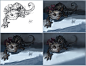 an alien pet sketch. stages. by ~dron111 on deviantART