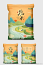 稻田大米包装设计素材