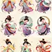 a cartoon, Chinese girl, dancing, Chinese Tang Dynasty clothing, Dunhuang style, chibi, cute, beautiful, blue as main color, bright crossed colors, with full body front view, gold line stroke, by Victo Ngai, delicate feature,16k --ar 3:4

如果人物偏欧美，可以加上trad