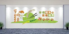 食堂用餐文化珍惜粮食拒绝浪费文化墙