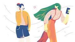 免抠元素 PNG 矢量插画 扁平风夸张造型男女人物多场景噪点肌理插画AI矢量设计素材 (8)-01