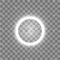 Vector light ring. Round shiny frame with lights d