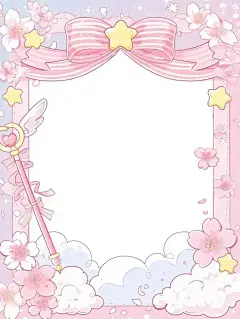 p图素材 | ins风边框—魔法樱杖 - 小红书