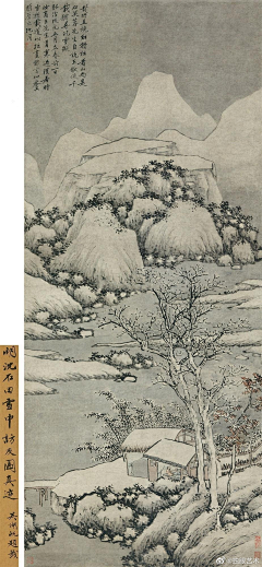 字裏行間采集到中国山水人物画卷——沈周