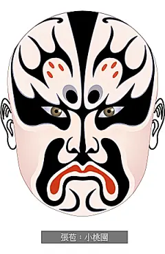 矢量手绘京剧脸谱设计