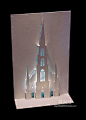 3D立体教堂建筑纸雕模型贺卡 DIY纸手工艺品 剪纸雕刻拼装纸模型-淘宝网