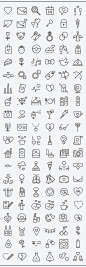 Fully scalable stroke icons, stroke weight 3.5 pt. Useful for mobile apps, UI and Web.: 