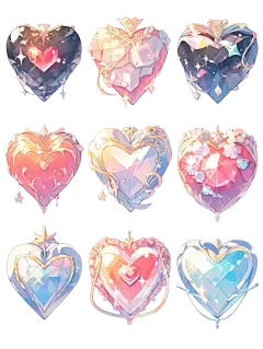 爱心｜电子手帐插画贴纸素材｜第二弹