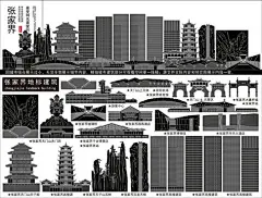 张家界地标建筑ai矢量素材线稿
