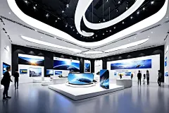 梦幻场馆现代科技展厅摄影图