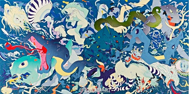 天野喜孝的#绘画# 来自和光和热和 - ...
