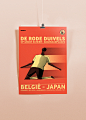 Posters World Cup matches Belgian Red Devils on Behance