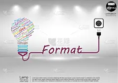 灯泡。插画业务。设计创意和概念思维。为了成功，计划，思考，搜索，分析，沟通，未来的想法，创新技术现代