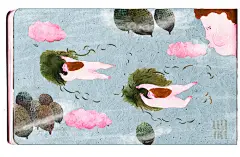 两只胖子-Lettyice_水彩,插画,原创_涂鸦王国插画