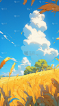 秋天秋季秋日场景风景背景