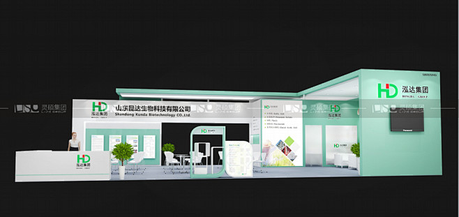 昆达-食品添加剂展台设计搭建案例-灵硕展...