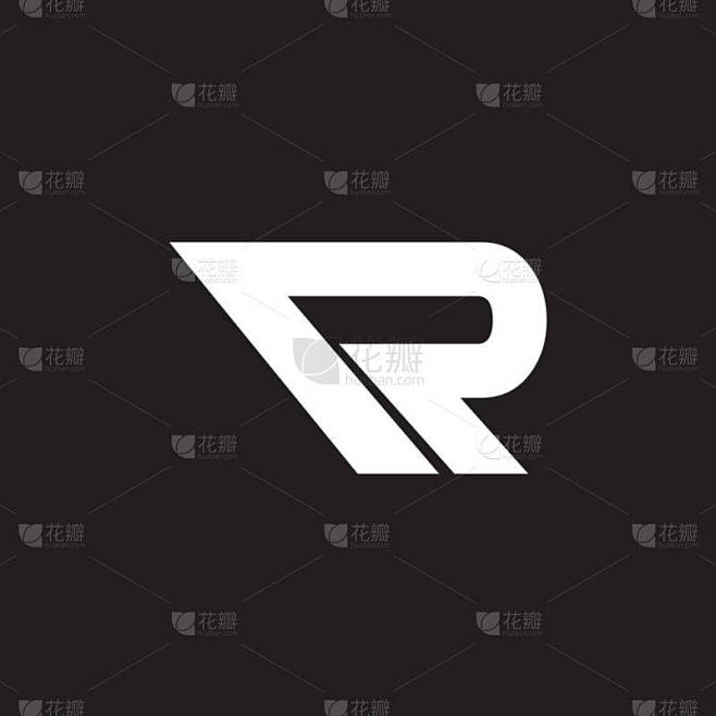 R字母标志设计向量