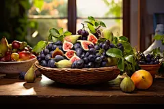 健康美味篮子美味无花果图片摄影图